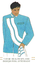 Poolside attendant uniform